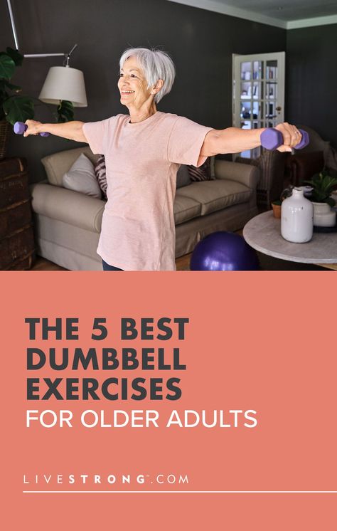 Best Dumbbell Exercises, Osteoporosis Exercises, Exercises For Seniors, Dumbbell Exercises, Exercise To Reduce Thighs, Yoga For Seniors, Daily Exercise Routines, Strengthening Exercises, Balance Exercises