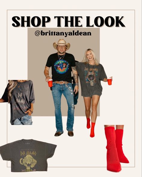 Brittany Aldean Outfits, Aaron Lewis Concert Outfit, Lynyrd Skynyrd Concert Outfit, Nashville 40th Birthday, Def Leppard Concert Outfit, George Strait Concert Outfit, Country Music Outfits, Country Music Outfit, Def Leppard Concert