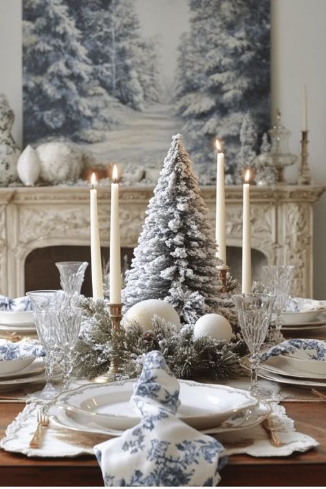 French Country Christmas Table Settings That Will Wow Your Guests! 🍽️ Discover how to create beautiful holiday tablescapes using vintage elements, natural materials, and elegant touches. Perfect for everything from casual family dinners to formal celebrations! Some of the links in my articles are affiliate links. If you make a qualified purchase from one of my links I will make a small commission at no cost to you. Thank you for your support!!! Country Christmas Table Settings, Country Christmas Decor Ideas, French Country Christmas Decor, Country Christmas Decor, French Country Christmas, Christmas Village Sets, Parisian Decor, Blue Christmas Decor, Christmas 2025