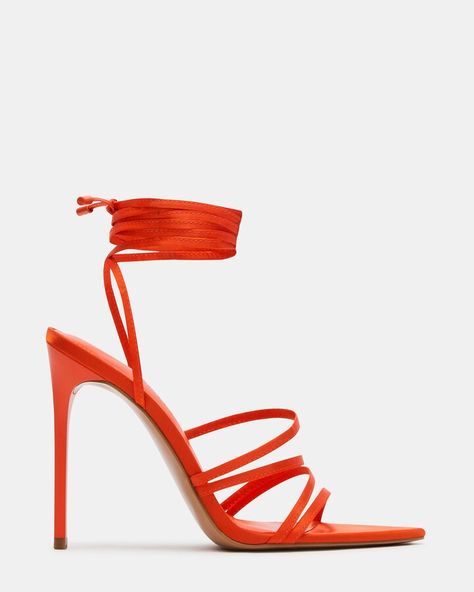 Sarabell Orange Quince Heels, Kitten Heel Slingbacks, Orange Heels, Leather Socks, Women's Heels, 5 Inch Heels, Lace Up Heels, Heeled Loafers, Toe Designs