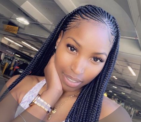 Half Cornrows, Lemonade Braids Hairstyles, Cornrows Braids For Black Women, Braided Hairstyles For Black Women Cornrows, Sew In Hairstyles, Big Box Braids Hairstyles, Feed In Braids Hairstyles, African Hair Braiding Styles, Box Braids Hairstyles For Black Women