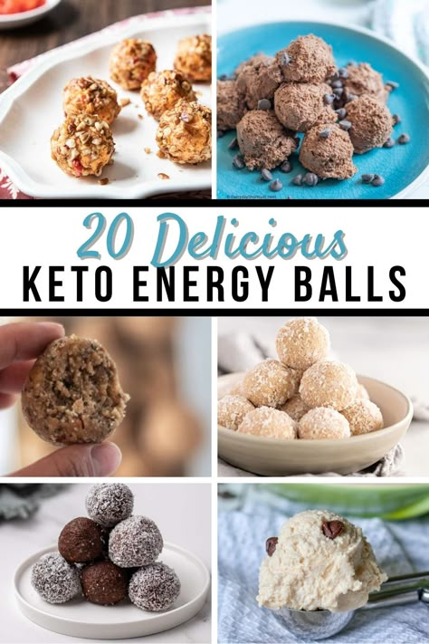 With just a few ingredients from your Keto stocked pantry, you can make a variety of delicious and satisfying Keto Energy Balls. They’re great for low carb snacks and desserts. Keto Snack Energy Balls, Keto Fiber Balls, Keto Power Balls Recipe, Keto Energy Bites Low Carb, Protein Balls Keto Low Carb, Keto Bites Low Carb, Protein Keto Balls, Low Carb Energy Balls Easy, Low Cal Energy Balls