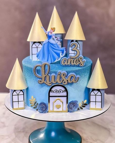 Cinderella Castle Cake, Cinderella Birthday Cake, Cinderella Cake Topper, Cinderella Birthday Party, Cinderella Cake, Christmas Holiday Cake, Happy Birthday Printable, Castle Cake, Cinderella Birthday