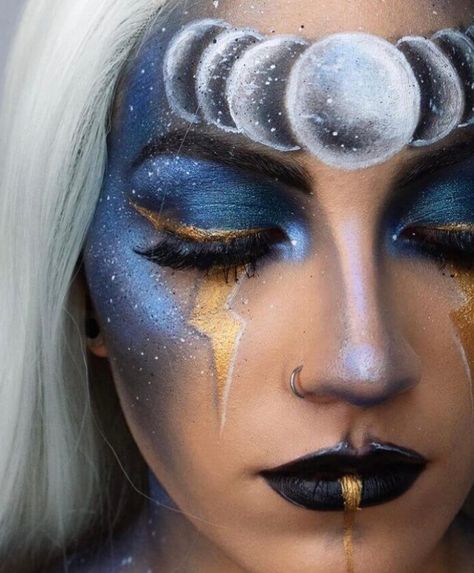 Fantasy Make Up Ideas Creative, Matching Halloween Makeup, Fantasy Makeup Looks, Easy Halloween Makeup Looks, Makeup Ideas Looks, Fantasy Make-up, Halloweenský Makeup, Easy Halloween Makeup, 2020 Makeup