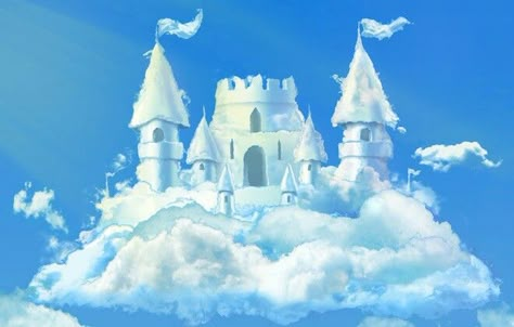 Cloud Castle Birthday Tips, Cloud Castle, Princess Party Ideas, Castle Backdrop, Castle Illustration, Castle Drawing, Castle Background, Cloud Illustration, City Of God