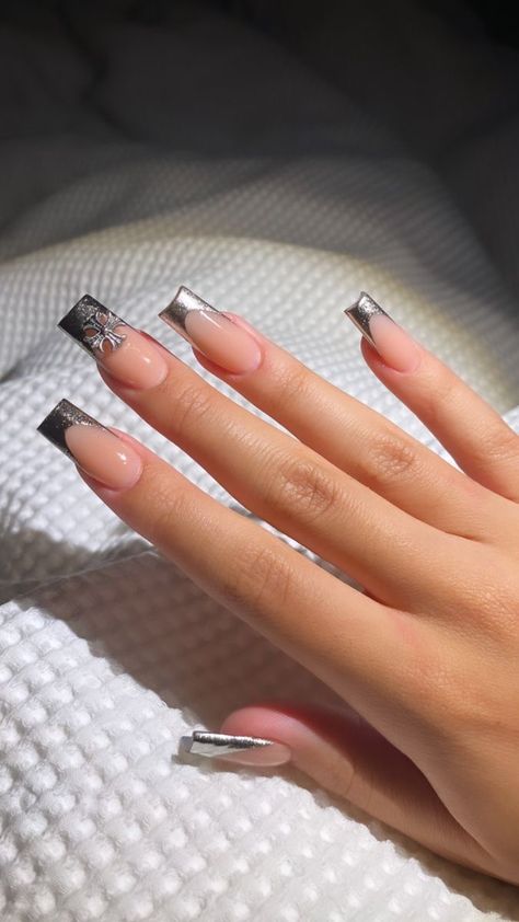 Drake Concert Nail Ideas, Drake Nails Ideas, Drake Inspired Nails, Drake Nails, Concert Nails, Nail Board, Super Cute Nails, Nails Design With Rhinestones, French Tip Acrylic Nails