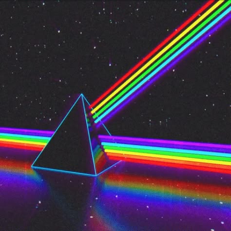 p r i s m Dark Side Of The Moon, Rainbow Aesthetic, The Dark Side, Dark Side, The Moon, I Hope, Gif, Moon, Rainbow