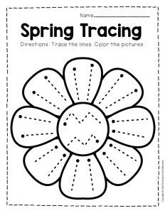 Tracing Spring Preschool Worksheets 4 Spring Activities For Preschoolers, Spring Worksheets Preschool, Spring Worksheets, April Preschool, Spring Theme Preschool, Spring Preschool Activities, Spring Crafts Preschool, Spring Worksheet, Worksheets For Preschoolers