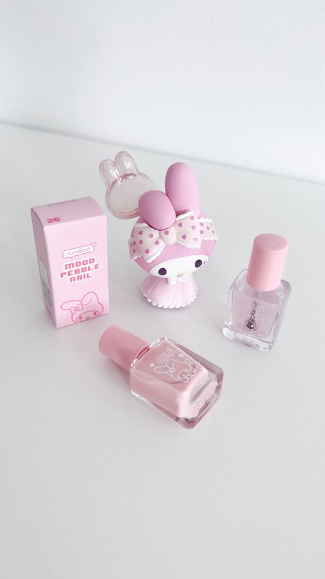 Romand x Sanrio, Romand x Sanrio My Melody #romandxsanrio #romand #mymelody #pinknails #kbeauty #kbeautyaddict #oliveyoung #sanriomakeup #pinkmakeup #pink #cute #cutenailideas #sanrio Romand X Sanrio, My Melody Makeup, Desired Reality, Pink Pilates, Olive Young, Sanrio My Melody, Pilates Princess, Super Kawaii, Pink Makeup