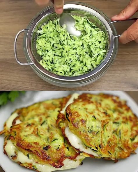 Better Than a Burger: Delicious Zucchini Recipe - Greenku Recipes Zucchini Recipe, Zucchini Fritters, Qi Gong, Zucchini Recipes, Vegetable Recipes, Parmesan, Zucchini, Snacks, Courgettes