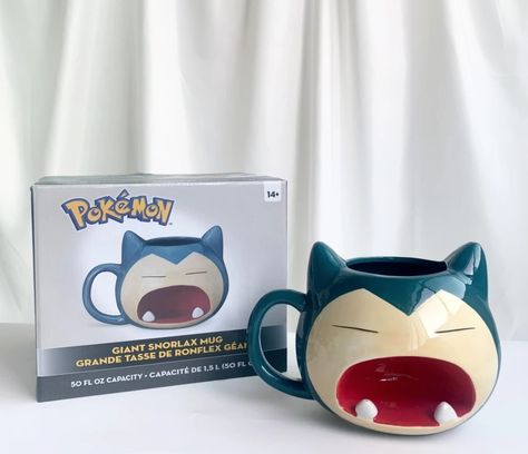 Giant Snorlax, Pokemon Cup, House Organisation, Bf Gifts, Dream Apartment Decor, Handmade Cups, Funny Coffee Cups, Drinking Vessels, Clay Mugs