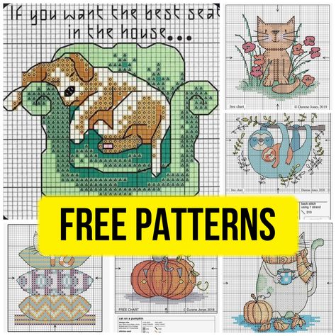 Free Small Cross Stitch Patterns with Animals for Beginners Beginner Cross Stitch Patterns Free, Small Cross Stitch Patterns, Stitch Pokemon, Cat Cross Stitch Charts, Counted Cross Stitch Patterns Free, Holiday Cross Stitch Patterns, Unique Cross Stitch, Free Cross Stitch Charts, Pokemon Pattern