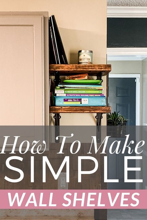 Simple Wall Shelves, Make Shelves, Making Shelves, Counter Clutter, Diy Shelf, Window Shelves, Shelf Dividers, Home Fix, Diy Simple