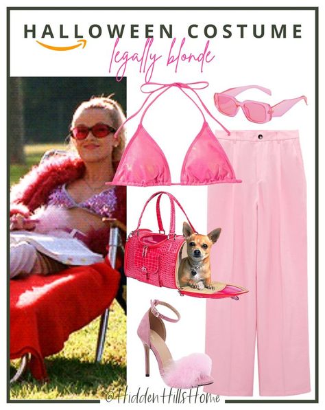 Legally Blonde Halloween Costume from Amazon Ell Woods Halloween Costume, Elle Woods And Warner Costume, El Woods Legally Blonde Costume, Legally Blonde Costume Halloween, Elle Woods Costume Halloween, Elle Woods Inspired Outfits, Legally Blonde Halloween Costume, Legally Blonde Halloween, Elle Woods Halloween Costume