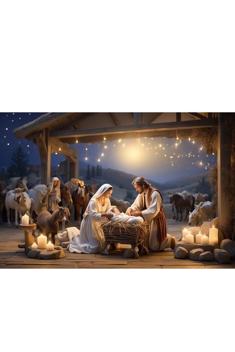 its birth scene of christ Christ Birth Pictures, Christ Birth, Birth Pictures, The Savior, Thank You Jesus, Birth Of Jesus, Jesus Art, Couple Images, Cute Love Couple Images