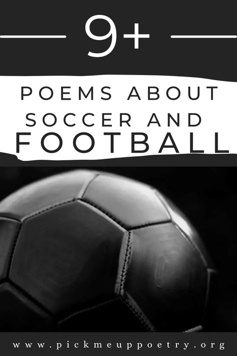 Soccer vs football. Which is which? With all the pain and passion contained within the field it’s no wonder there have been great poems written about the game too. Here are a few of the best poems about football on the internet: Poems About New Beginnings, Football Poems, Sports Poems, Vs Football, Tackle Football, Great Poems, About Football, The Beautiful Game, Best Poems