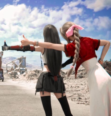 Ff7 Remake Tifa, Tifa X Aerith, Aerith And Tifa, Tifa And Aerith, Tifa Ff7 Remake, Tifa Ff7, Tifa Aerith, Literally Us, Final Fantasy Aerith