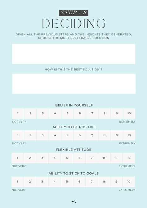 Get our best selling Decision Making Workbook today! #decision #decisiontree #decisionmadeeasy #fastdecision #decisionmakingtool #easydecisionmaking #decisionmatrix #businessdecision #choisemadeeasy #selfconfidence #decisiontree #selfcare #decisionmaking Problem Solving Template, Decision Making Activities, Decision Tree, Project Planner, Journal Prompts, Self Confidence, Decision Making, Self Discovery, Problem Solving