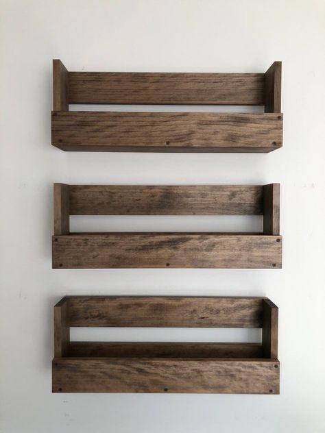 wood shelves kids room Nursery book shelves Set of 3 rustic provincial wood book shelf Wall hanging shelves Kids and Nursery shelf living Kids Room Bookshelves, Tre Kunst, Nursery Book, Nursery Bookshelf, Diy Hanging Shelves, Wall Hanging Shelves, Nursery Shelves, Playroom Storage, Rustic Wood Walls