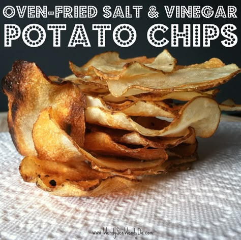 Vinegar Chips, Weekend Snacks, Salt And Vinegar, Baked Chips, Fries In The Oven, Yummy Eats, Favorite Snack, Yummy In My Tummy, Potato Chips