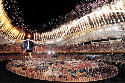 Opening ceremony #olympics Olympic Winners, 2004 Olympics, Olympics Opening Ceremony, Hawaii Wall Art, Concert Aesthetic, Art Life, Summer Olympics, Action Poses, Opening Ceremony