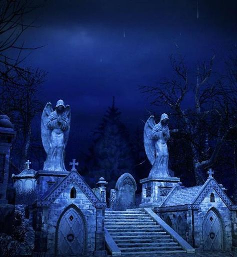 ... Cemetary Statue, Gothic Gargoyles, Cemeteries Photography, Bing Bong, Haunted Castle, Cemetery Art, Creepy Pictures, Diy Halloween Projects, Gothic Art