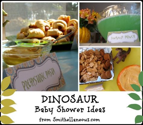 A Dinosaur Baby Shower - Smithellaneous Dinosaur Baby Shower Food Ideas, Dinosaur Baby Shower Ideas For Boys, Baby Shower Dinosaur Games, Dinosaur Themed Baby Shower Table Center, Dinosaur Baby Shower Ideas, Man Names, Baby Shower Dinosaur Theme Target, Dinosaur Sprinkles, Baby Shower Boy Theme