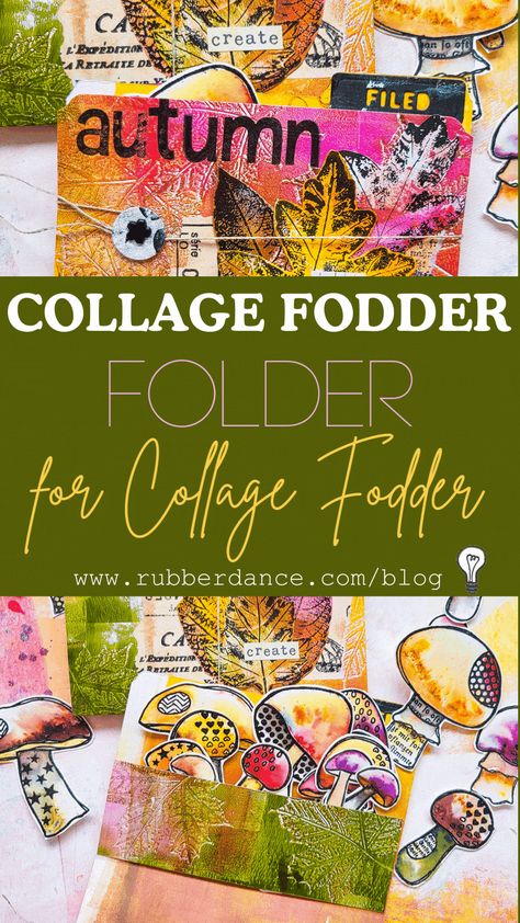 Discover the ultimate DIY project with our latest blog post! Learn how to create stunning collage fodder folders from gel prints to organize your handmade collage embellishments. Perfect for artists and crafters alike! How To Make Collages, Collage Fodder Ideas, Fodder School, Gel Prints, Fun Collage, Collage Fodder, Diy Collage, Gelli Prints, Collage Diy