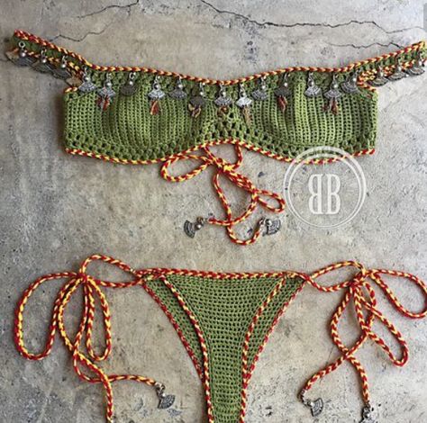 Bikinis Crochet, Beachy Outfits, Crochet Swim, Mode Crochet, Crochet Swimwear, Crochet Clothing And Accessories, Crochet Fashion Patterns, Love Crochet, Summer Crochet