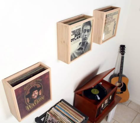 Lp Regal, Wood Box Storage, Vinyl Record Frame, Framed Records, Vinyl Display, Record Display, Wooden Toys Plans, Woodworking Toys, Vinyl Record Storage