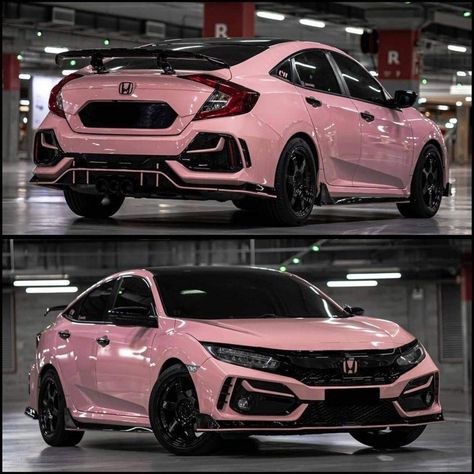 Natalia Aesthetic, Modify Car, Pink Honda, Civic G10, Girl Cars, Car Vibes, Honda Civic Car, Pink Cars, Civic Car