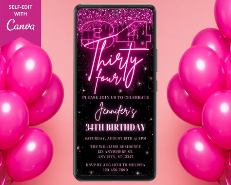 26th Birthday Invitations, Save The Date Text, 26th Birthday, Birthday Invites, Facebook Event, 30th Birthday Parties, 40th Birthday Parties, 50th Birthday Party, Get The Party Started