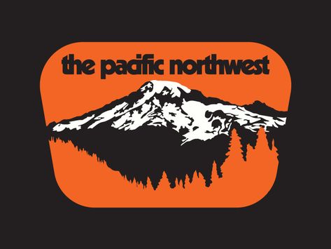 Environmental Logo, Environment Logo, 80s Design, Sticker Patches, Design Styles, Graphic Designs, Summer 2022, Pacific Northwest, North West