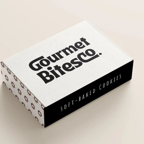 Packaging for ✨Gourmet Bites Co.✨ . . . . . Branding for food is my least favorite thing to do as along the way you also start craving them 🤤 Also had to try this color pallette in food packaging to give a distinctive look. (just some passion project things) Anyways how do you like it ? . . . . . . . . . | Food Packaging | Branding | Brand strategy | Food | Cookies packaging | Label design | Brand designer #packagingmockups #packagingdesign #foodpackaging #branding #pouchbag #brandidentity... Pizza Garden, Cookies Logo, Garden Pizza, Cookies Packaging, Soft Baked Cookies, Food Cookies, Packaging Label Design, Soft Bakes, Pizza Box