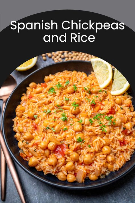 Chickpea With Rice Recipes, Meals With Chickpeas Healthy Recipes, Chickpea Paprikash Vegan, Vegan Chickpea And Rice Recipes, Different Vegan Recipes, Chickpea Dishes Dinners, Chick Pea Dinner Ideas, Chickpea Potato Recipes, Chickpea Skillet Recipes