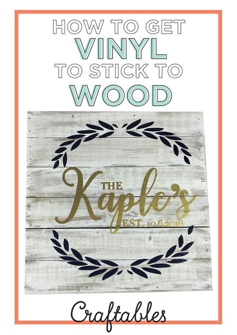 How To Apply Vinyl To Wood, Diy Organizer, Cricut Projects Beginner, Diy Wood Signs, Cricut Craft Room, Vinyl Signs, Cricut Projects Vinyl, Vinyl Crafts, Clear Vinyl