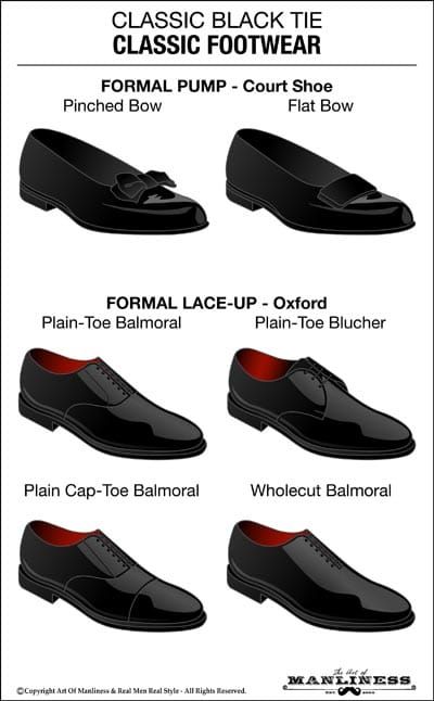 You have two style options for black tie shoes: formal pumps (also called opera pumps or court shoes), or black balmoral oxford dress shoes. Tuxedo Shoes For Men, Black Tie Men, Black Tie Shoes, Black Tie Tuxedo, Wedding Tux, Formal Pumps, Black Tie Attire, Tuxedo Shoes, Tuxedo Accessories