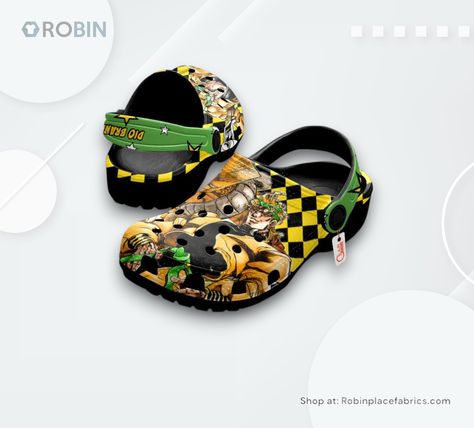 Step into the world of anime with our ultimate homage to one of the most iconic villains! These uniquely designed shoes blend unbeatable comfort with ... Check more at https://robinplacefabrics.com/product/dio-brando-crocs-shoes-anime-gifts Iconic Villains, Shoes Anime, Designed Shoes, Dio Brando, Anime Gifts, Crocs Shoes, The World, Anime, Gifts