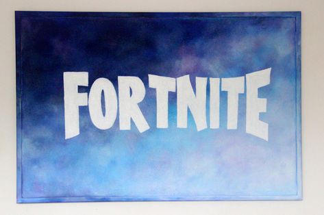 Fortnite Painting Canvas Easy, Fortnite Painting, Fortnite Bedroom, Painted Cork Board, Game Surprise, Barn Window, Name Paintings, Furniture Flipping, Easy Canvas