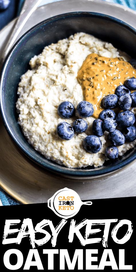 Oatmeal With Blueberries, Keto Oatmeal, Protein Diet Plan, Baking Powder Uses, Keto Breakfasts, Baking Soda Beauty Uses, Breakfast Keto, Keto Breakfast Recipes, Protein Diet