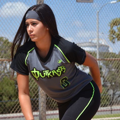 Elegance Rox Jersey #drifit #softball #travelball #custom #uniforms #girls #athlete #charcoal #jersey #headband #workout #apparel #bodywear #womem Softball Uniforms Colors, Softball Jerseys Designs Ideas, Softball Uniforms Ideas Design, Softball Jerseys Designs, Softball Uniforms Ideas, Fastpitch Softball Uniforms, Softball Logos, Softball Practice, Youth Softball