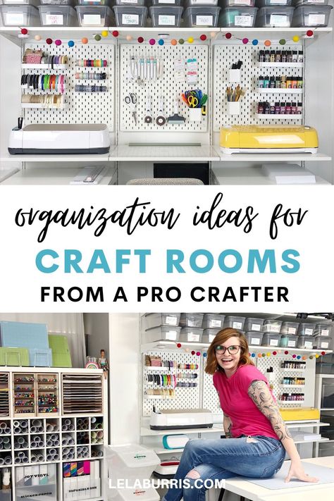 colorful craft room ideas Elfa Craft Room Ideas, Setting Up A Craft Room, Michaels Craft Room, Simply Tidy Craft Room Ideas, How To Set Up A Craft Room, Sublimation Craft Room Setup, Craft Room Layout Ideas Work Stations, Store Set Up Ideas, Craft Room Design Layout Small Spaces