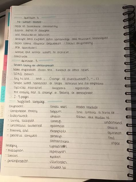 English Language Paper 1 Revision, English Language Gcse Revision, Revision English, English Language Paper 1, Studying Hacks, Gcse Poems, School Work Organization, Language Notes, School Revision