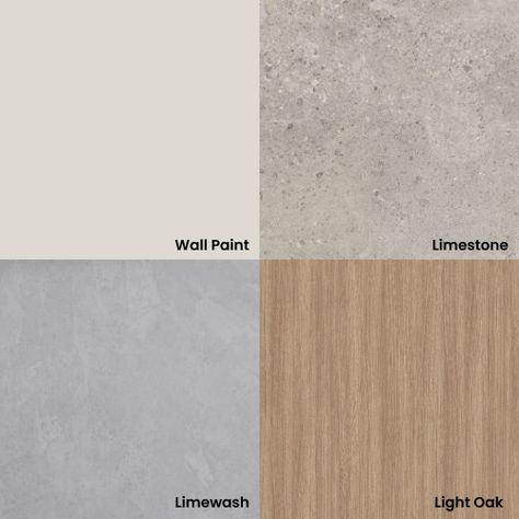 Japandi Palette - Pickapalette Japandi Living Room Wall Color, Japandi Tile Floor, Natural Material Interior, Japandi Grey Living Room, Grey Floor Japandi, Oak Colour Palette, Japandi Bathroom Color Palette, Japandi Flooring Ideas, Japandi Material Palette