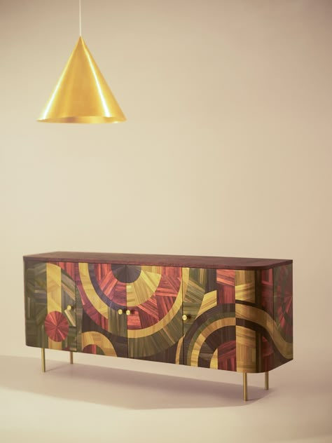 Straw marquetry furniture. Solomia cabinet by RUDA Studio Marquetry Furniture, Straw Marquetry, Contemporary Art Deco, Side Board, Art Deco Furniture, Deco Furniture, Marquetry, Furniture Inspiration, Minimalist Interior