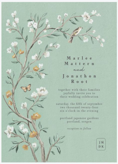 Wedding Invitations Green, Wedding Invitations Blue, Wisteria Wedding, Mountain Wedding Invitations, Wedding Planner App, Garden Wedding Invitations, Green Wedding Invitations, Calligraphy Wedding Invitation, Classic Wedding Invitations