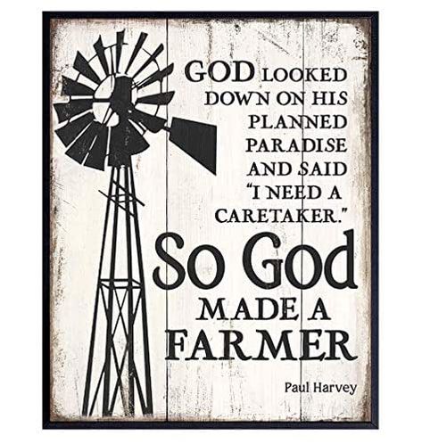 So God Made A Farmer, Farm Poster, God Made A Farmer, Farm Wall Decor, Paul Harvey, Farm Wall Art, Farm Pictures, A Farmer, Wall Decor For Living Room