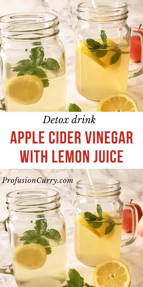 4-ingredient Apple Cider Vinegar and Lemon juice drink is refreshing and delightful. For a holistic health routine, drink it up in the morning. Apple Cider Vinager, Apple Cider Vinegar Drink Recipes, Apple Cider Vinegar Diet, Apple Cider Vinegar Lemon, Apple Cider Vinegar Recipes, Coldsore Remedies Quick, Cider Vinegar Benefits, Apple Cider Vinegar Rinse, Vinegar Drinks