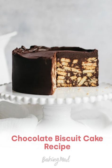 Chocolate Biscuit Cake Recipe, Biscuit Cake Recipe, Broken Biscuits, Rich Tea Biscuits, Fridge Cake, Chocolate Biscuit Cake, Chocolate Delight, Biscuit Cake, The Queens