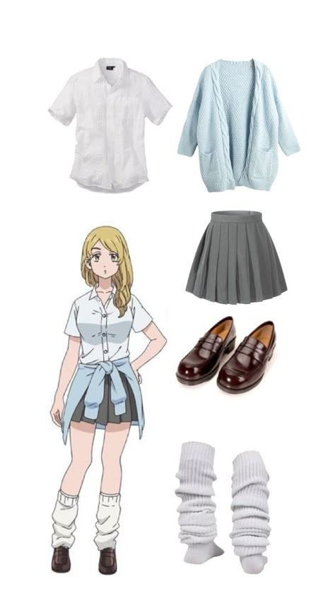 Emma Sano outfit png Tokyo Revengers Clothes Style, Anime Outfit Ideas Real Life, Tokyo Revengers Inspired Outfit, Cute Anime Inspired Outfits, Casual Cosplay Ideas, Tokyo Revengers Outfit Ideas, Anime Outfit Ideas Casual, Anime Fashion Outfits Inspiration, Anime Inspired Outfits Aesthetic